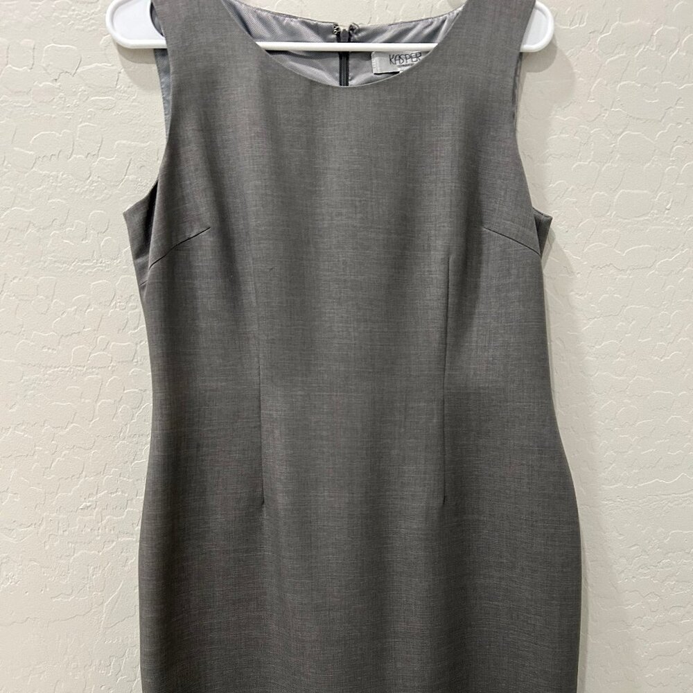Kasper Gray Women's Sleeveless Sheath Dress – Size 6